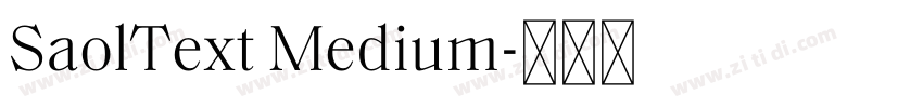 SaolText Medium字体转换
